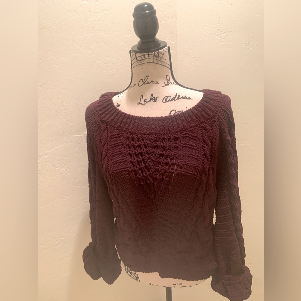 Express Womens Maroon Small Sweater
